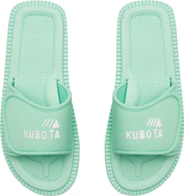 Produktbild von Kubota Badelatschen mit Klettverschluss Pantoletten Sandalen Damen "Velcro" Grün, 41