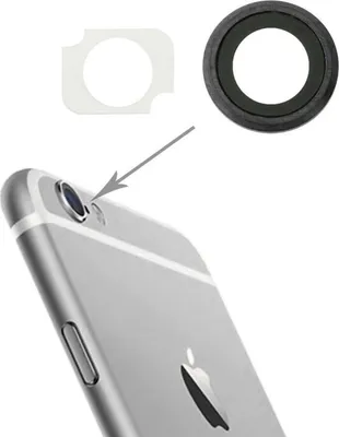 Productafbeelding van Cameralens voor Apple iPhone 6 Plus, hoofdcamera, glas + frame, grijs