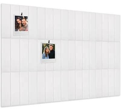 Filz-Pinnwand 12er-Set, 30x30 cm, selbstklebend, weiß