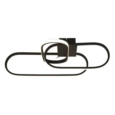 Image de Plafonnier Led Anneau Aluminium Noir