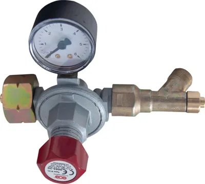 Obrázok produktu pre Regulátor pre propánové fľaše5/11/33kg s manometrom Tlak plynu 0,5-4bar GCE