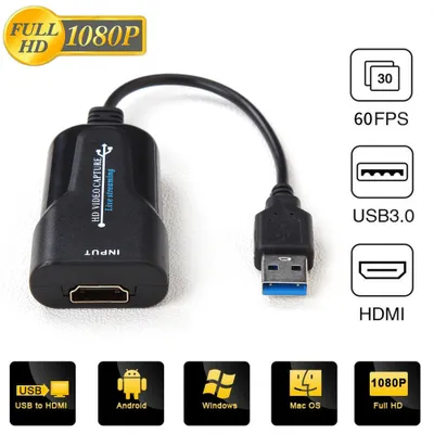 Produktbild von 60 FPS HDMI zu auf USB 3.0 Video Capture Card 1080P Videoaufnahmekarte Recorder Game Live Streaming