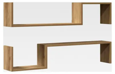 Produktbild von Wandregale 2 Stück Artisan-Eiche 100x15x20 cm Holzwerkstoff, Schweberegal, Hängeregal, Wandboard