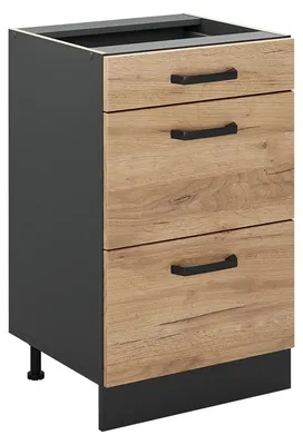 Produktbild von Küchenunterschrank Vicco R-Line Goldkraft Eiche/Anthrazit 50 cm ohne Arbeitsplatte, Model 69802