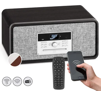 Obrázek produktu pro Auna - gramofon s reproduktorem, CD, MP3, USB, DAB+/FM, Bluetooth