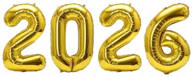 Immagine prodotto di Palloncini - Set per Capodanno - Oro - 2026 - Capodanno - per Capodanno - 40 cm