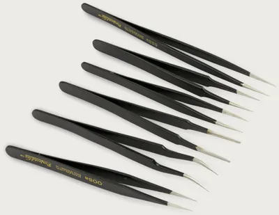 Produktbild von Präzisions-Pinzetten Set, 6 teilig