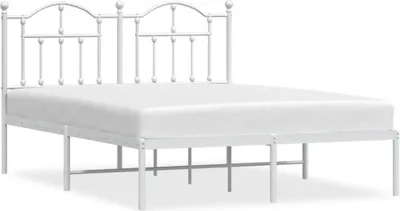 Obrázok produktu pre vidaXL Detská posteľ s čelom kovová biela 140x190 cm