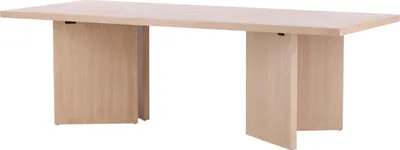 Zdjęcie produktu dla FURNLUX Stół do jadalni Bassholmen Dąb 100cm / Hauptfarbe: Beige / Abmessungen: 100 x 240 x 75 cm
