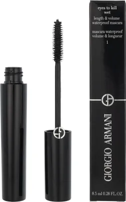 Zdjęcie produktu dla #01 Eyes To Kill Wet Armani Eyes To Kill Wet L&V wodoodporny tusz do rzęs