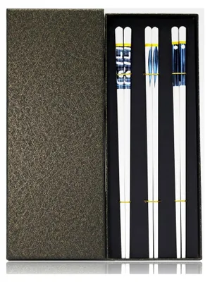 Produktbild von Keramik Essstäbchen, 3 Paar, 24 cm, wiederverwendbare chinesische Stäbchen, japanische Essstäbchen, Sushi-Stäbchen-Set, spülmaschinenfest