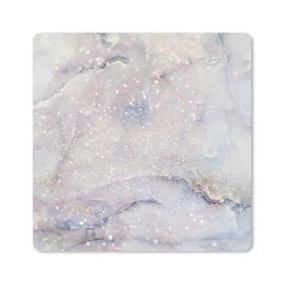 Produktbild von MuchoWow® Mauspad Mousepad Marmor - Glitter - Blau 30x30 cm - Mousepads - Maus Mat - Pad - Mausunterlage - Gaming