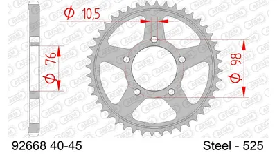 Produktbild von AFAM Kettenrad Stahl Standard - 525