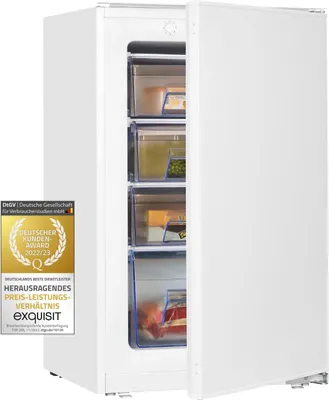 Produktbild von Exquisit Einbau-Gefrierschrank EGS101-080E | 77 l Nutzinhalt | Weiß
