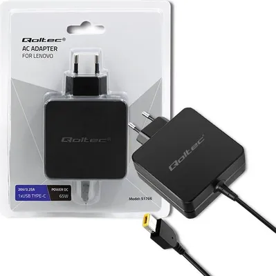 Obrázek produktu pro Qoltec 51766, Laptop, Vnitřní, 220 - 240 V, 50 - 60 Hz, 65 W, 20 V