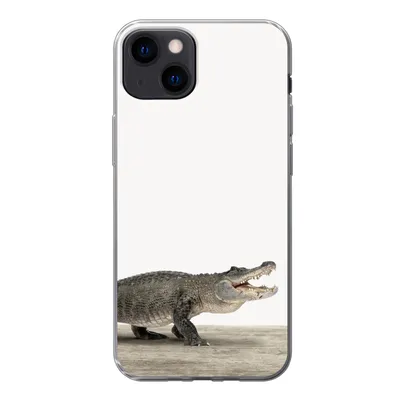 Produktbild von MuchoWow® Handyhülle Schutzhülle Hülle für iPhone 13 Kinder - Krokodil - Junge - Kinder - Mädchen Silikon Softcase Handy Hülle - Karteninhaber