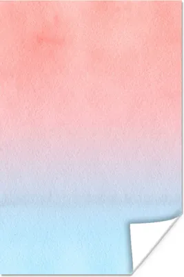 Produktbild von MuchoWow® Poster Aquarell - Rosa - Blau 120x180 cm - Kunstposter