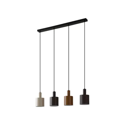 Produktbild von Lindby Hängelampe Ovelia, braun/kaffee/beige, 4-flg., E27