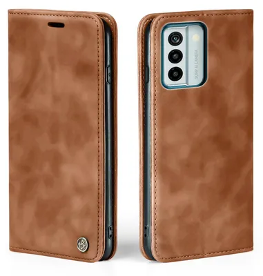 Produktbild von Handy Hülle für Nokia G22 Klapphülle Bookcase Flip Cover Handy Tasche Etui Farbe: Hellbraun