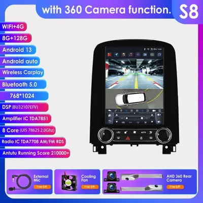 Image de Autoradio - Lecteur multimédia - Système de navigation - Carplay - Android Auto - Écran tactile de 9,7 pouces - Caméra à 360°