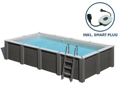 Produktbild von GRE Rechteckiger Composite-Pool KPCOR60LT + LED – 595 x 315 x 126 cm, Komplettset
