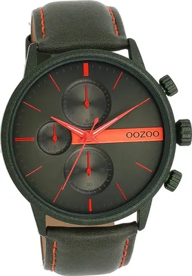 Produktbild von Oozoo Leder Herren Uhr Analog Quarzuhr Armband grün Timepieces D2UOC11227