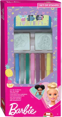 Produktbild von Multiprint Barbie Stamp Set mit Filztip -Stiften