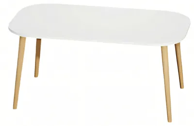 Image de Table basse blanche contemporaine en bois