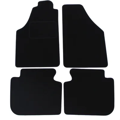 Image de Tapis De Sol Noir Velours Pour Fiat Idea 2003-2007 4pcs, Ajustement précis, Base Antidérapante, Renforcée dans la Zone de la Pédale