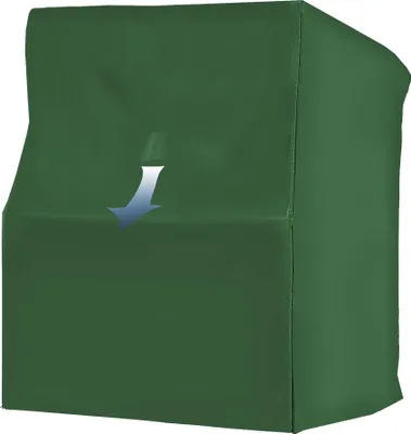 Produktbild von Schutzhülle Strandkorb XL 145 x 106 x 160 cm Olivgrün | PVC-Gewebeplane 280 g/m² Wasserdicht | Strandkorbhülle Abdeckung Salzwasser Resistent