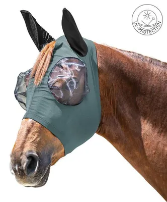 Produktbild von Fliegenmaske Puck Größe (Pferd) - Cob Farbe - Piniengrün