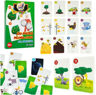 Produktbild von MUDUKO Game Edu Peter True or False Spielkarten 4+