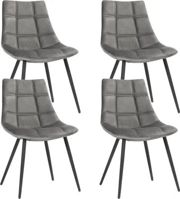 Produktbild von SONGMICS (4 St) Küchenstühle mit Metallbeinen, Polsterstühle
