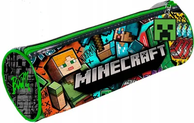 Immagine prodotto di Astuccio per bambini Euroswan | - Minecraft Creeper Design - Colorato - Merchandising ufficiale