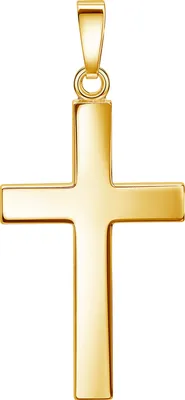 Produktbild von Kreuz-Anhänger 585 Gold 14 Karat / 8 K in Hochglanz poliertes Goldkreuz für Damen und Herren als Kettenanhänger + Schmuck-Etui und Zertifikat