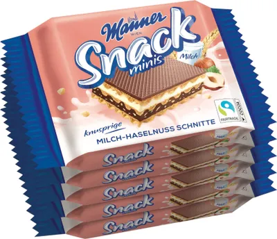 Produktbild von Manner Snack Minis Milch-Haselnuss 5x25g