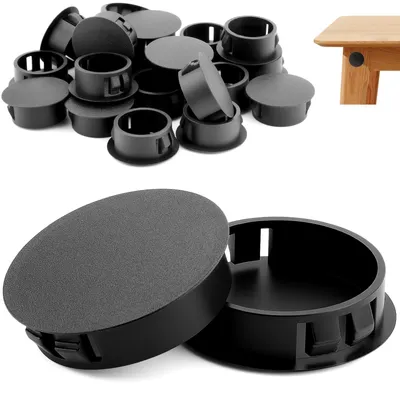 Obrázek produktu pro 6 krytek pro vrtací otvory, 65 mm, plastové, černé