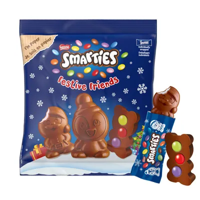 Obrázek produktu pro Smarties Festive Friends figurky z mléčné čokolády Čokoládové čočky 65g