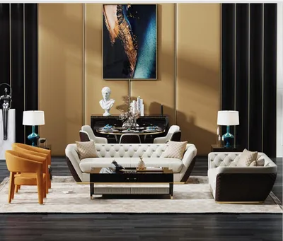 Produktbild von Sofagarnitur Garnituren Set Design Sofas Polster Couchen 32 Sitz Chesterfield