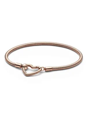 Produktbild von Pandora Moments Herzverschluss Schlangen-Gliederarmband 582257C00 Damenarmband, Armbandumfang:21cm