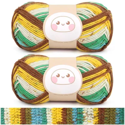 Produktbild von Häkelwolle Farbverlauf 200g Acryl 8-fädig 320m Chunky Garn für Amigurumi & Stricken