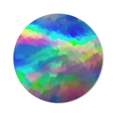 Produktbild von MuchoWow® Mauspad Mousepad Aquarell - Kunst - Psychedelisch 20x20 cm - Mousepads - Maus Mat - Pad - Mausunterlage - Schreibtischmatte