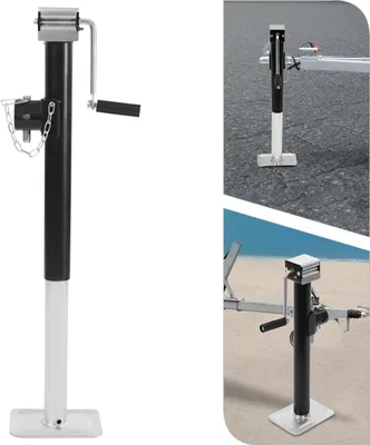 Obrázok produktu pre Zvedák pre prívesy – mechanický skrutkový zvedák – nosnosť 2,27 t – zdvih 38 cm – ručný – oceľ Q235 a 45# – pre karavany, obytné vozidlá a lode