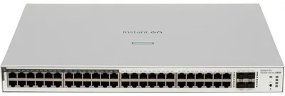 Produktbild von HPE Aruba Networking Networking Instant On Switch 48p Gigabit CL4 PoE 4p SFP 370W 1830, Managed, L2, Gigabit Ethernet (10/100/1000), Power over Ethernet (PoE), Rack-Einbau, 1U