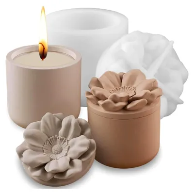 Produktbild von Silikonformen für Blumenbecher und Kerzengläser