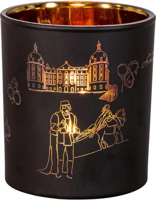 Zdjęcie produktu dla Świecznik ze szkła Trzy orzechy dla Kopciuszka ® Wysokość x średnica Duży 12,5 x 10 cm NOWY