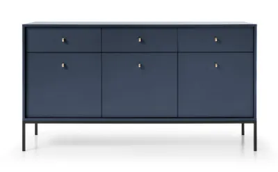 Image de AX LIVING Commode avec tiroirs Domiti MKT154 154 cm bleu foncé