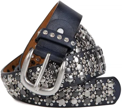 Produktbild von styleBREAKER edler Nietengürtel im Vintage Design, Nieten und Strass, kürzbar, Damen 03010052