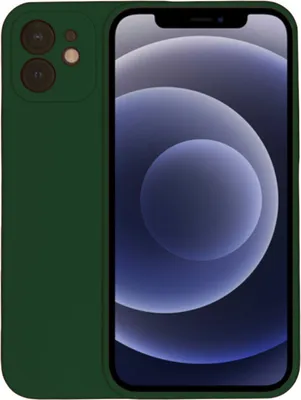 Obrázek produktu pro Pouzdro na mobilní telefon pro iPhone 12 silikonové pouzdro - zadní kryt silikonové pouzdro - tmavě zelené