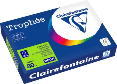 Obrázek produktu pro 5x Clairefontaine Kopierpapier 2975PC A4 80g neongrün 500Bl
